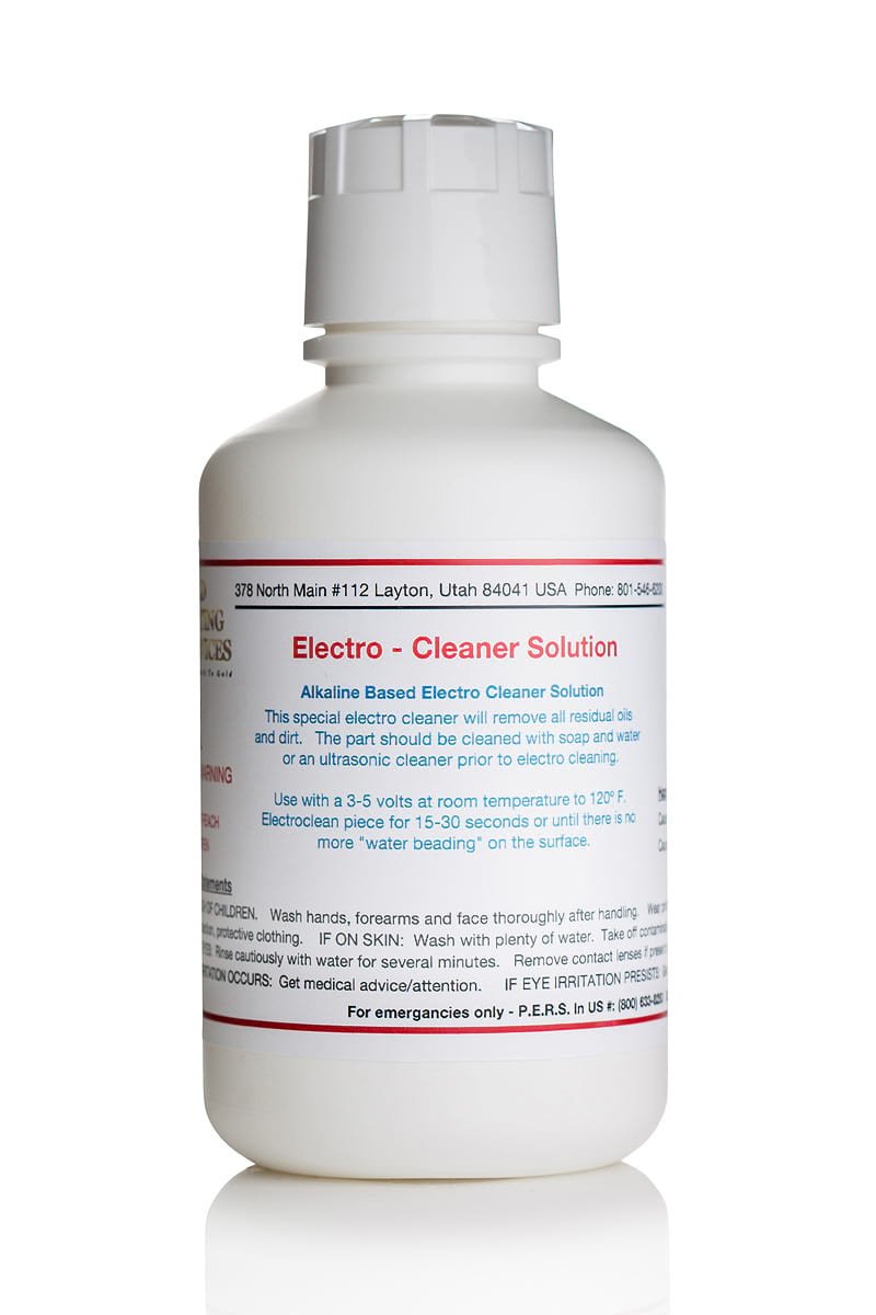 16oz/500 mL- Electro - Cleaner Solution - Bath or Brush Electroplating