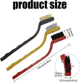8Pcs Multicolour Kitchen Stove Cleaning Brush+Heavy Duty Scraper Tool Set for Gas Burners Cooktop Pot Pan Brass,Stainless Steel and Nylon Brush Head