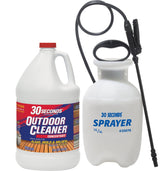 30 SECONDS Outdoor Mold & Mildew Stain Remover | Concentrate | 128 fl. oz. & Outdoor Cleaner 1 Gallon Pump Sprayer Bundle