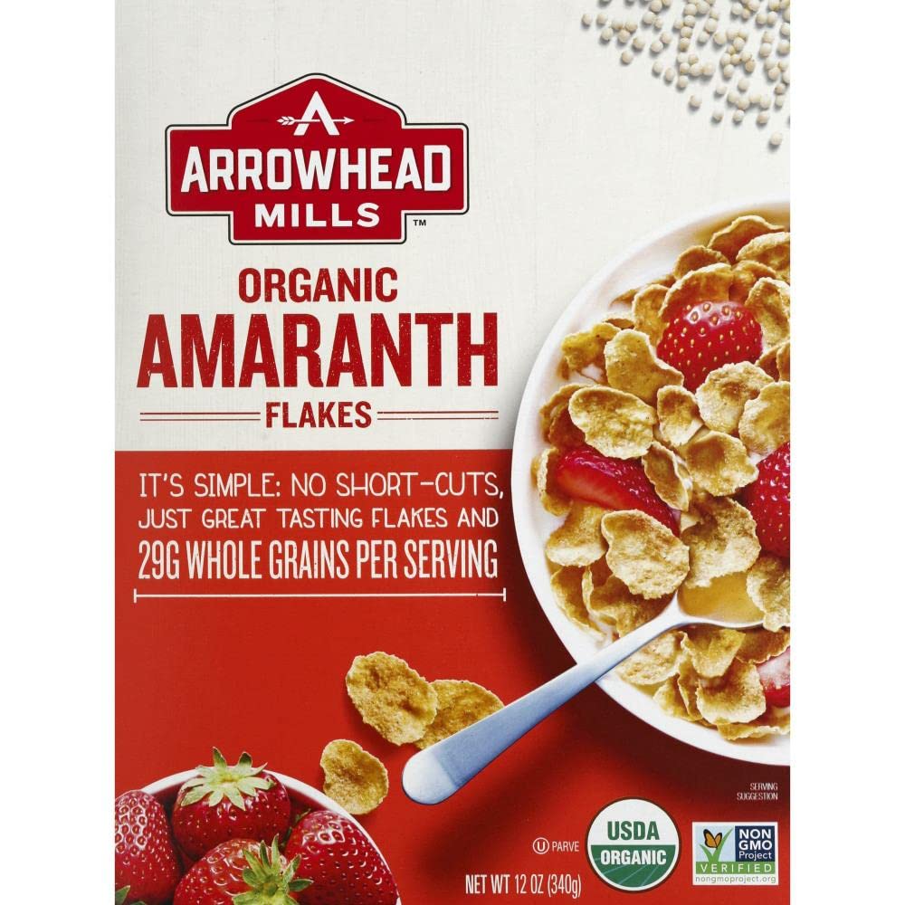 Arrowhead Mills Organic Cereal, Amaranth Flakes, 12 oz. (Pack of 6)