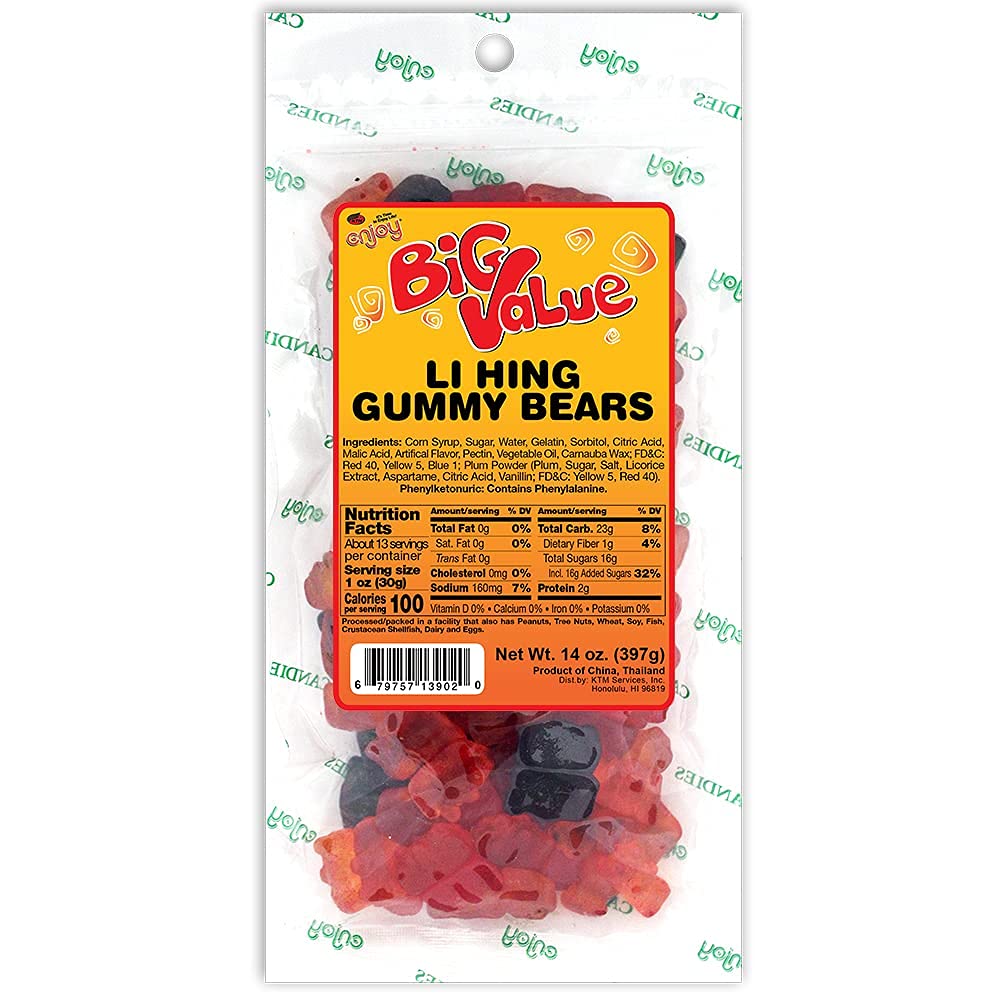 Enjoy Big Value Li Hing Gummy Bears (14 oz)