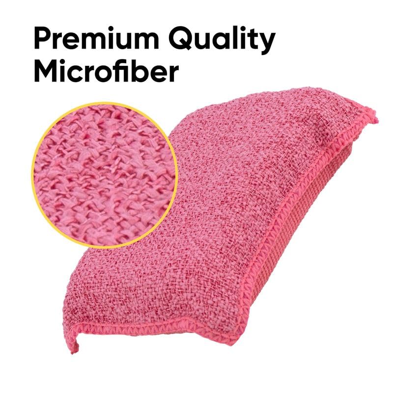 Miracle Microfiber scrubbing Sponges Non-Scratch Sponge Scrubber Heavy Duty Multi-Purpose Cleaning of Dishes, Kitchen, Baths, and Countertops, Machine