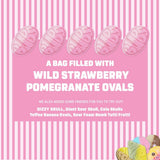 BUBS Strawberry Pomegranate Ovals Swedish Candy, (1.2 Pounds) - Chewy Foam Gummies, Gelatin-Free, Imported from Sweden (1.2 LB, Strawberry