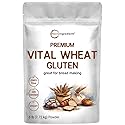 Premium Vital Wheat Gluten, 6lbs Powder | Great for Bread Making & Seitan | 24g High Protein Per Serving | Low Carb Baking Flour | Plant Based | Vegan