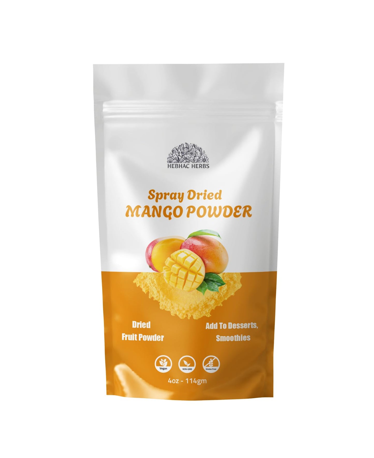 Mango Fruit Powder 114 g - Fresh From Garden | for making cakes, fresh juice, smoothies, and healthy drinks | vegan | Free from preservation