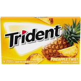 TRIDENT PINEAPPLE TWIST CHEWING GUM SUGAR FREE STICK RP 14 CT - 0012546011581