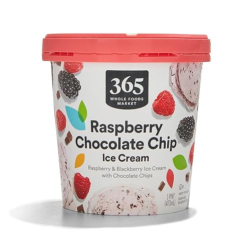 365 by Whole Foods Market Raspberry Chocolate Chip Ice Cream, 1 PT