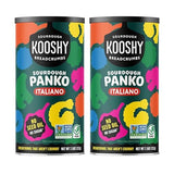 Kooshy Panko Italian Style Breadcrumbs | Vegan, Dairy Free, & Kosher Certified Non GMO Sourdough Bread Crumbs | Meatballs, Meat Cutlets, Vegetables, Meatloaf, Mac & Cheese (Italiano | 7.5 oz / 2 Pack)