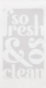 IHR Ideal Home Range Dinner Napkins Disposable 3-Ply Paper Guest Hand Towels, 8.25" x 4.5", So Fresh So Clean (Purple), 16-Count