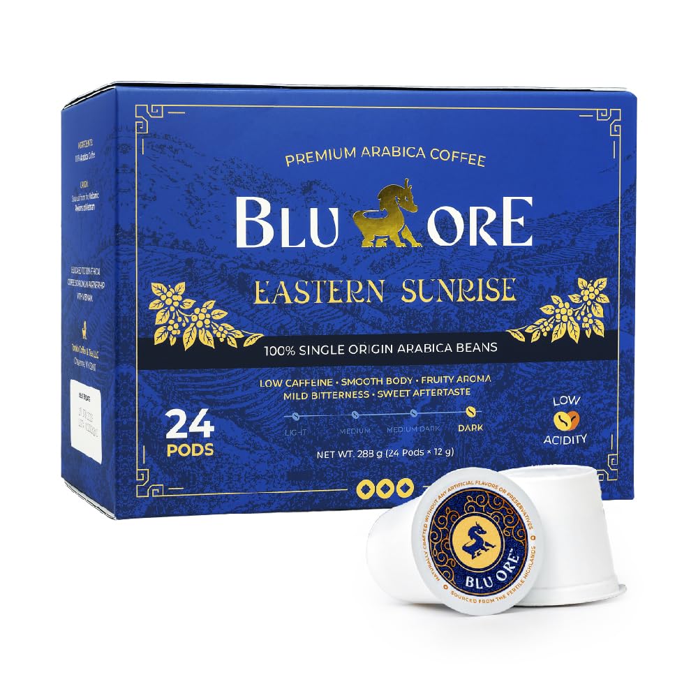Blu Ore Premium Vietnamese Coffee Pods - Dark Roast - Recyclable & Compatible with most K-Cup brewers (24 Count) - 100% Arabica Coffee, No