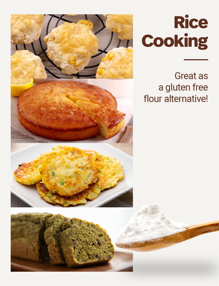 Korean 100% Pure Organic Rice Flour 350g/12.3oz - ??? ??? Baking, Cake, Rice Gruel
