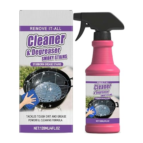 SakerPlus Heavy-Duty Grill Cleaner Spray, Degreaser for Grill Grates, BBQ Grills, Frying Pans and Cookware, Removes Baked-On Grease, Burnt-On Residue