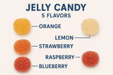 Mangini, Italian Mini Fruit Jelly Candy (Bye Gele) 150g Bag (5 pcs)