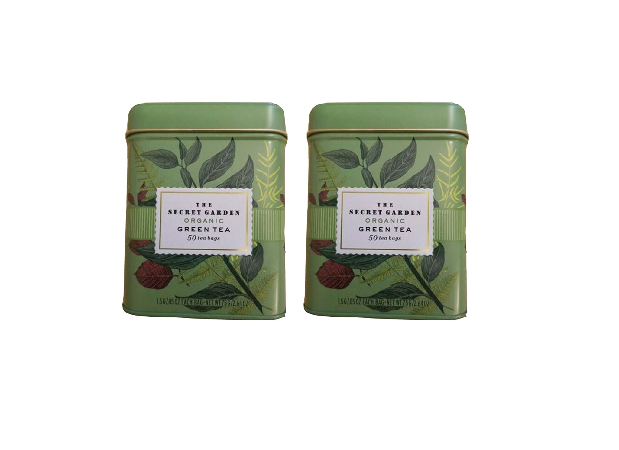 The Secret Garden USDA Organic Green Tea, 50 tea bags (Pack of 2)