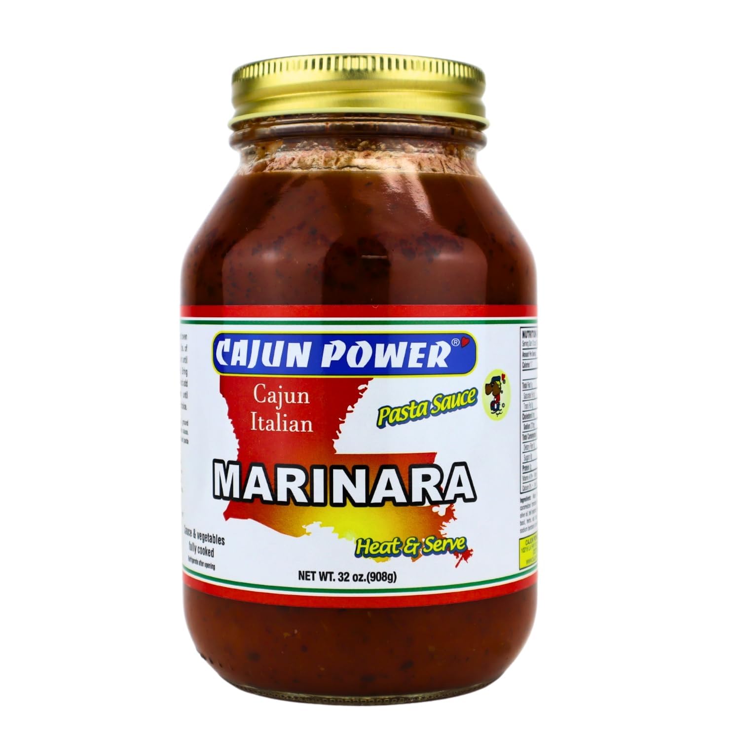 Cajun Power Cajun Italian Marinara Sauce, 32oz Jar - Authentic Creole-Italian Recipe, Rich and Savory Pasta Sauce, Perfect for Spaghetti, Lasagna
