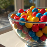 1 Inch Gumballs for Gumball Machine, Approx. 220 Pieces, 4lb Bulk Bag, Large Gumballs, Bubble Gum Balls Assorted Fruit Flavored Bubble Gum, Gumball