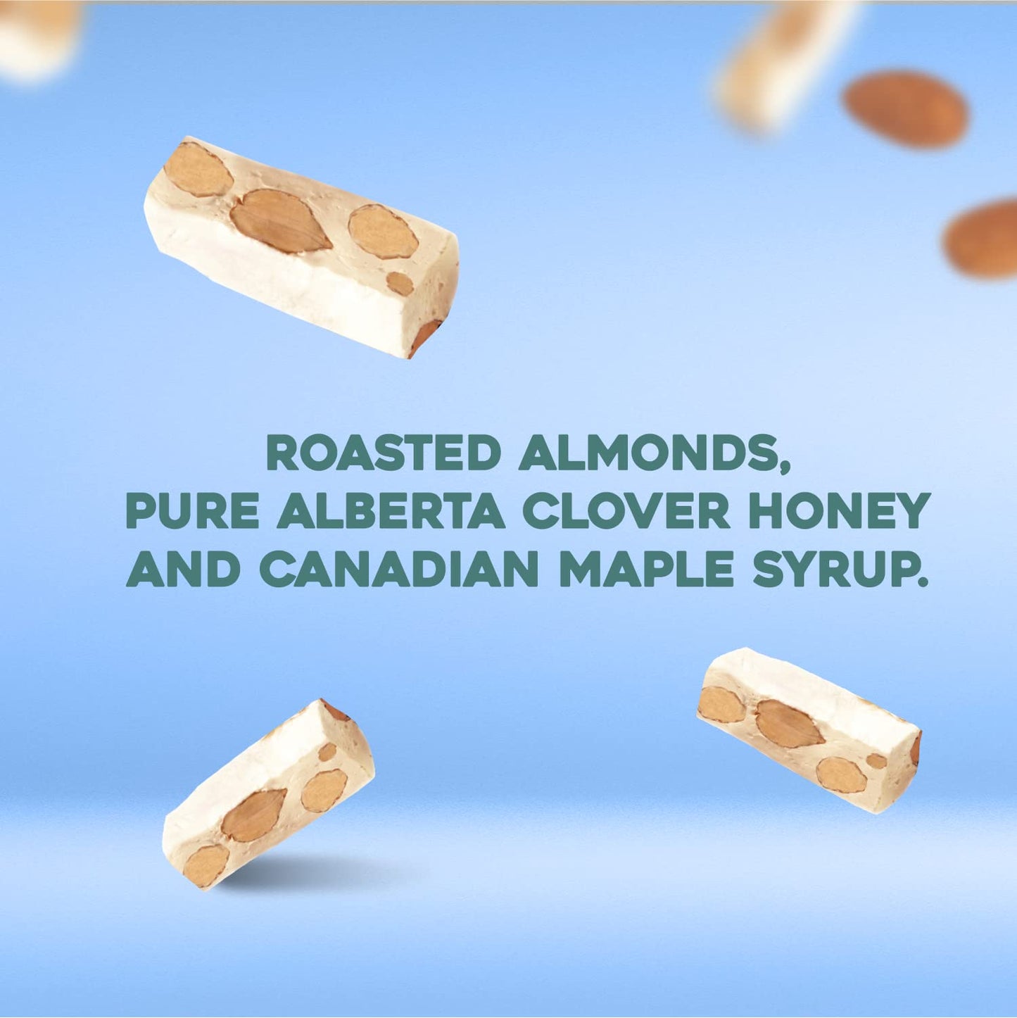 Golden Bonbon Italian Soft Almond Nougat Candy, Individually Packed Chewy, Gluten Free Nougat, Full of Almonds, Halal Candy (2.5 Oz, Almond Maple)