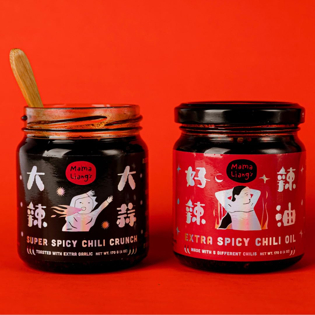 Mama Liang's Extra & Super Spicy Chili Oils (2 pack) (Chili Duo (one of each))
