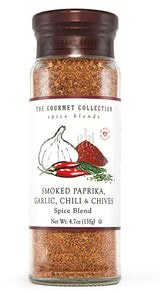 The Gourmet Collection, Smoked Paprika, Garlic, Chili & Chives Spice Blend-Salt Free Seasonings for Cooking Chicken, Beef, Pork, Fish