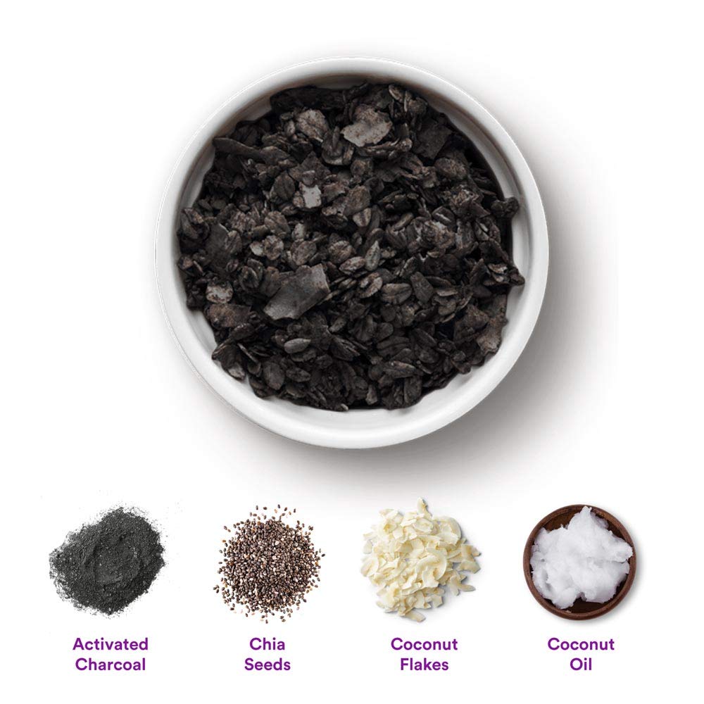 gr8nola BLACK COCO (CHARCOAL) CHIA - Healthy, Low Sugar, Vegan Bulk Granola Cereal - Made with Superfoods Chia Seeds & Activated Charcoal, Soy Free
