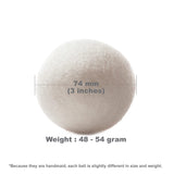 EcoJeannie Wooland Wholesale Bulk Laundry XL Premium Wool Dryer Balls-100% New Zealand Organic Wool Natural Fabric Softener for Sensitive Skin, Babies