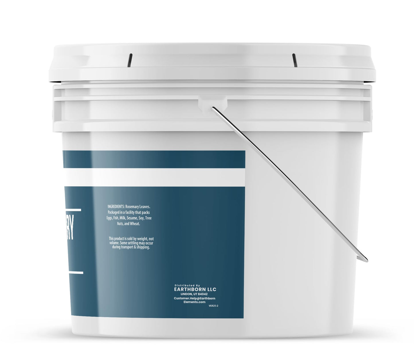 Earthborn Elements Rosemary Leaves 1 Gallon Bucket, Cut & Sifted, Versatile Herb (2.25 Pound)