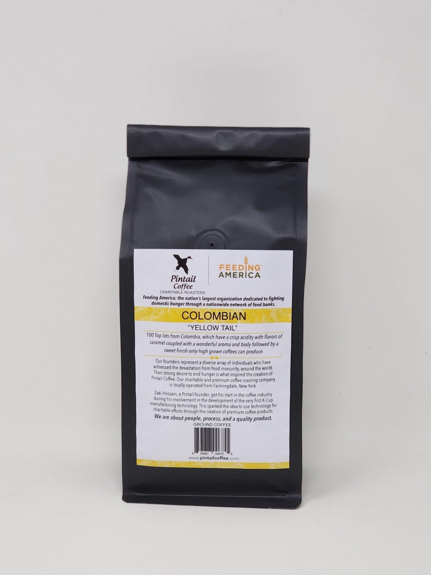 Pintail Coffee - Yellow Tail Medium Roast 100% Colombian Ground Coffee, 12 oz. Bag, Rich Blend of Colombia, Crisp Flavors of Caramel