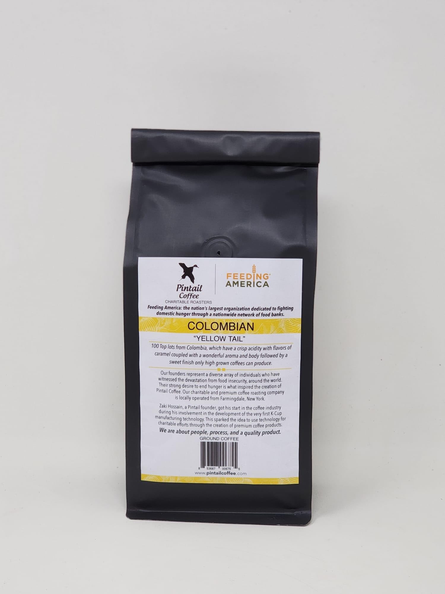 Pintail Coffee - Yellow Tail Medium Roast 100% Colombian Ground Coffee, 12 oz. Bag, Rich Blend of Colombia, Crisp Flavors of Caramel