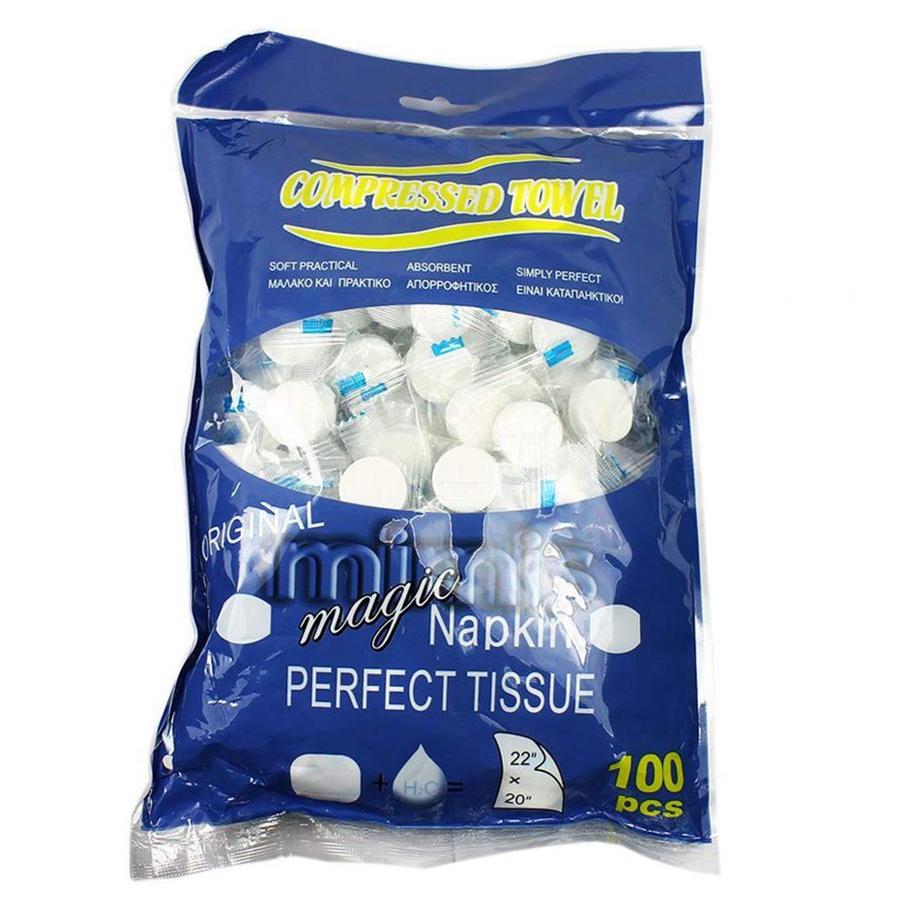 IUMÉ Compressed Towel, Baby Wipes Wet Wipes Travel Disposable Napkins Mini Magic Coin Tissues Portable for Camping Home Beauty Travel Sports Outdoor
