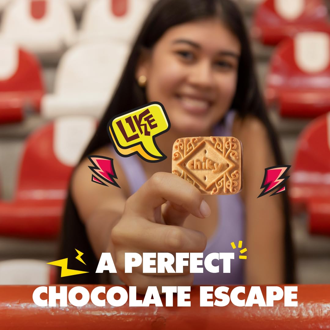 Chiky Chocolate Fudge Cookies, Crunchy & Sweet, Smooth Cream Center, Crispy Texture That Melts In Every Bite, 16.9 ounces, 1 Box contains 3 Bags, each