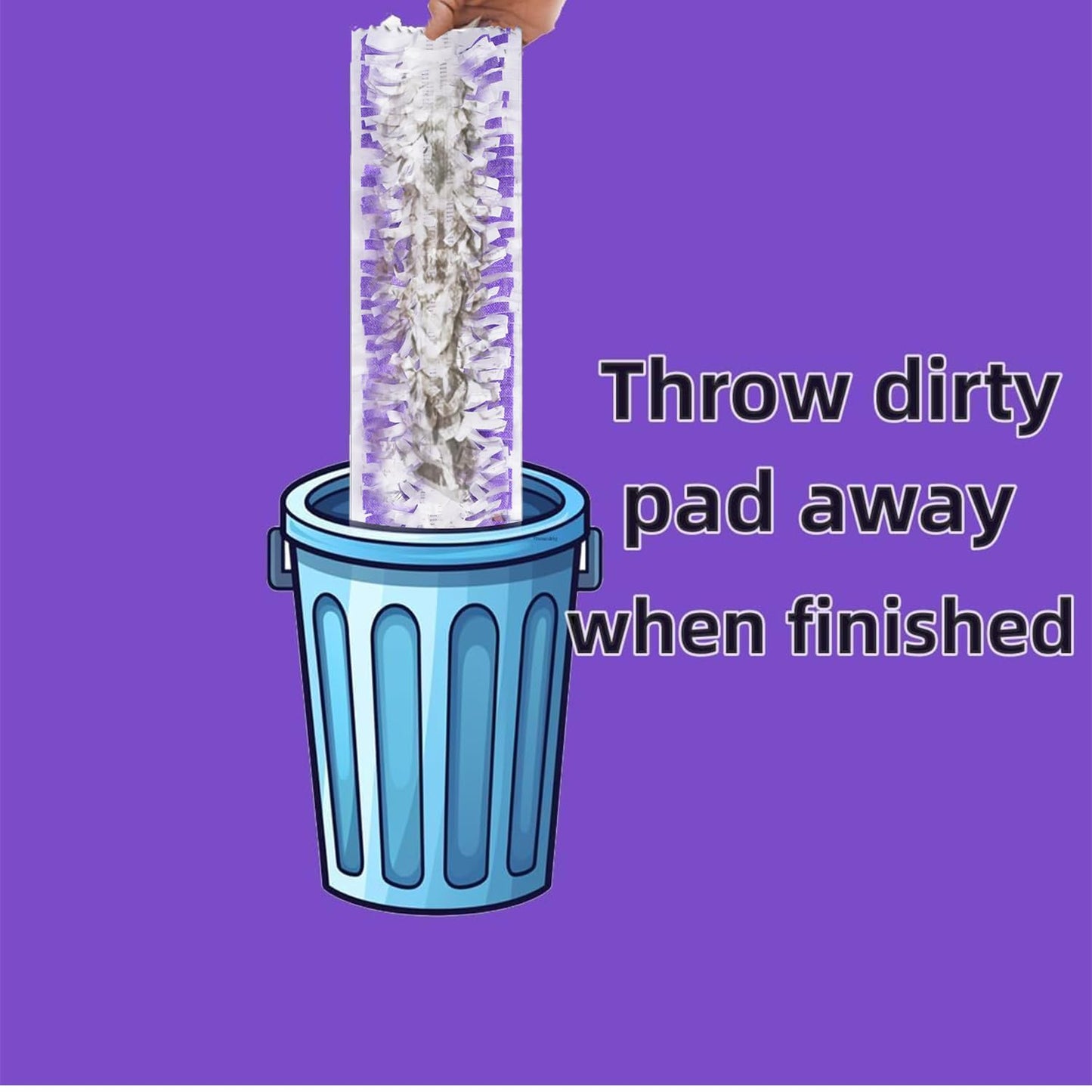 Disposable Mopping Pad Refills for PowerMop Multi-Surface Mopping Pad Refills for Floor Cleaning, 20 Count