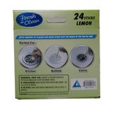 Fresh & Clean Drain Sticks - Lemon - 24 Sticks, Yellow