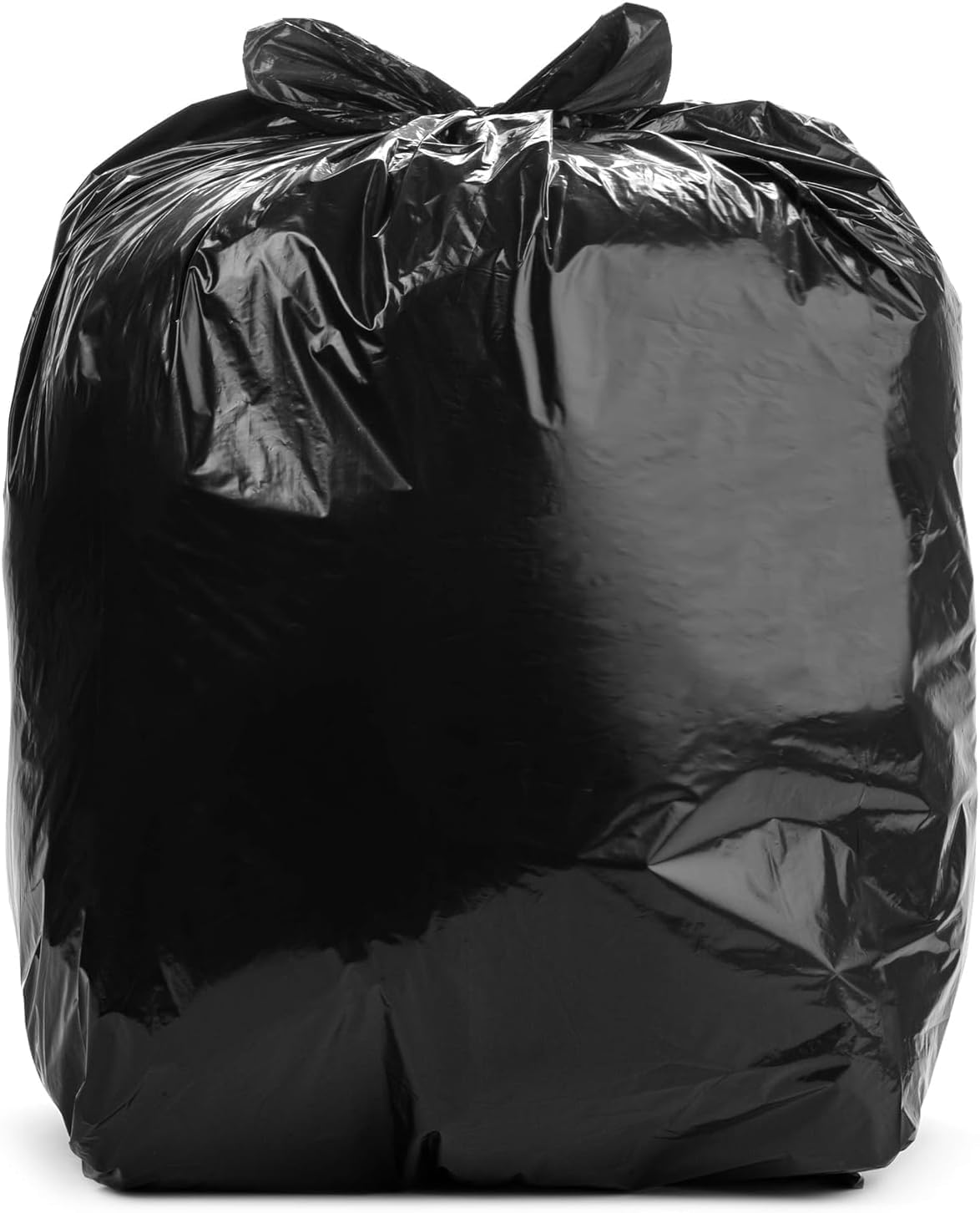 Aluf Plastics 56 Gallon 2.0 MIL (equivalent) Black Heavy Duty Trash Bags With BioFlex Technology - 43" x 46" - Pack of 100 - For Recycling, Kitchen