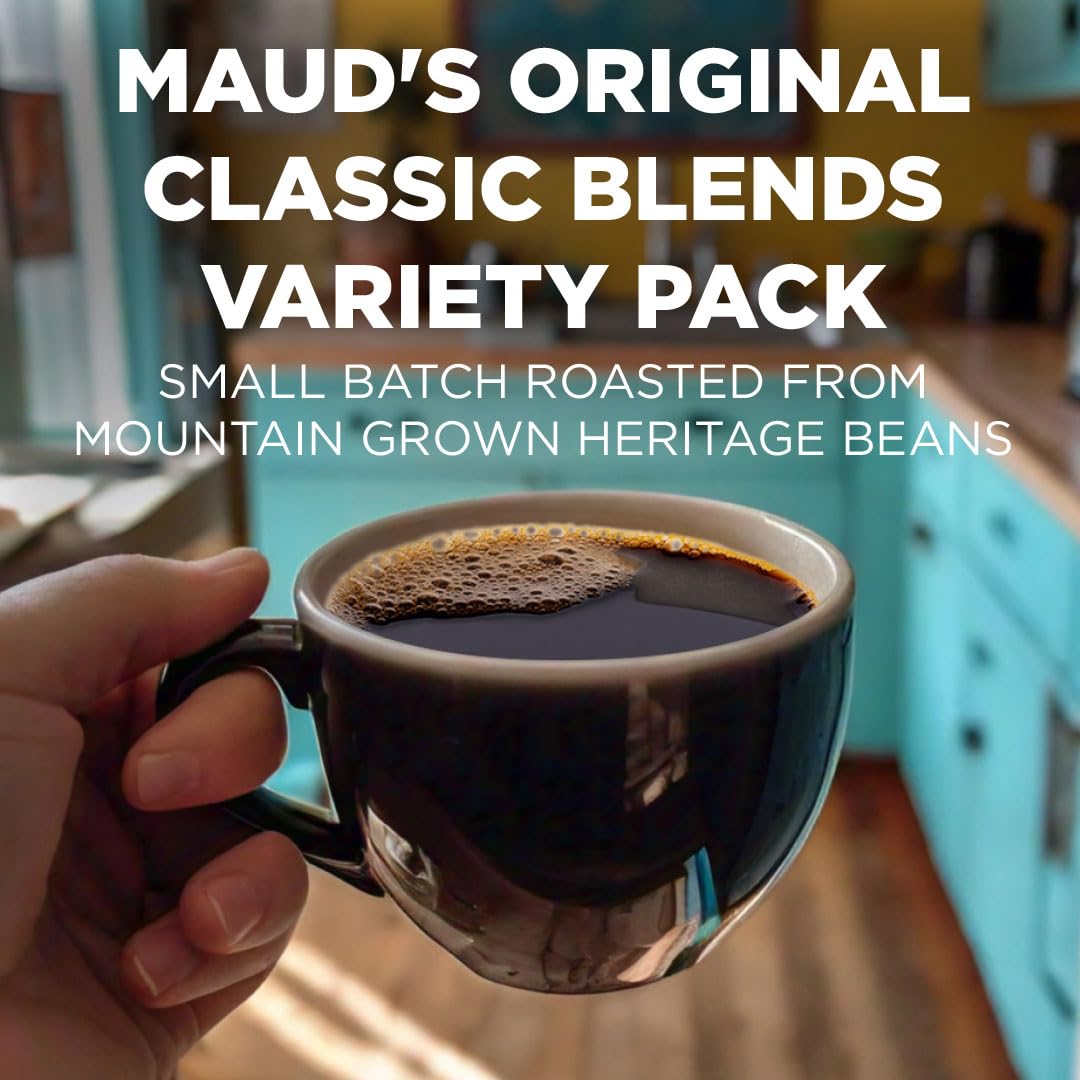 Maud's Original Coffee Pods Variety Pack, 80 ct, 9 Assorted Roasts, Dark & Medium Roast Coffee in Single Serve Pods - 100% Arabica Coffee, Compatible