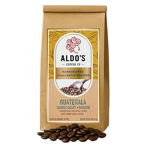 Aldo’s Coffee Company Guatemala Single Origin Ground Coffee, Organic Medium Roast, 100% Arabica from Guatemala, 16 oz (Medium Grind)