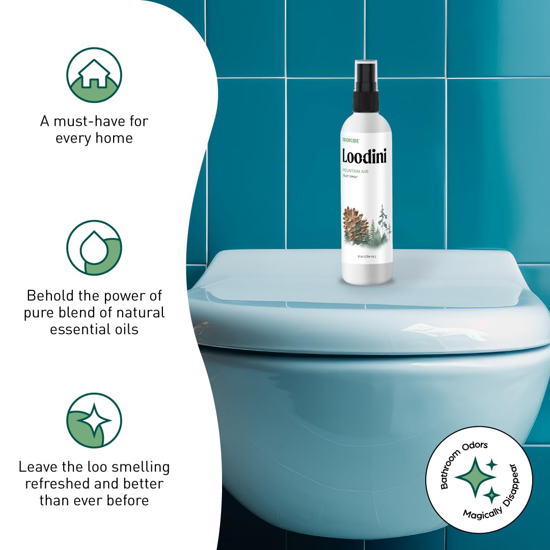 Odorcide Loo-Dini Mountain Air 8oz Toilet & Bathroom Spray - Odor Eliminator