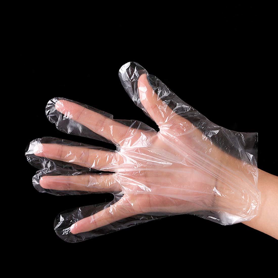 HLIN 1500 Pcs Plastic Gloves Disposable - Food Prep Gloves Disposable Transparent for Food Service, Cleaning, One Size Fits Most