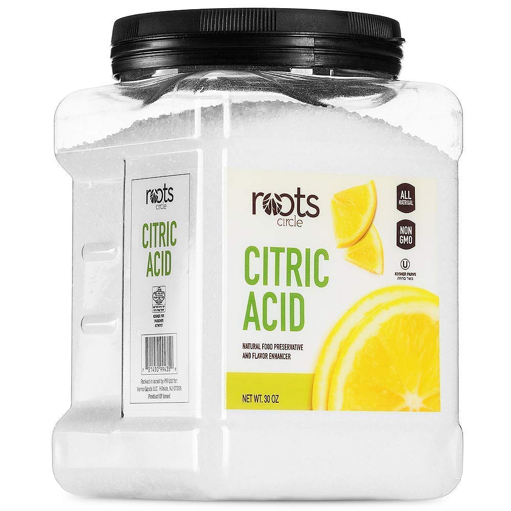 Roots Circle All-Natural Citric Acid | 1 Pack - 1.87 Pounds | Kosher for Passover | Food-Grade Flavor Enhancer, Household Cleaner & Preservative |