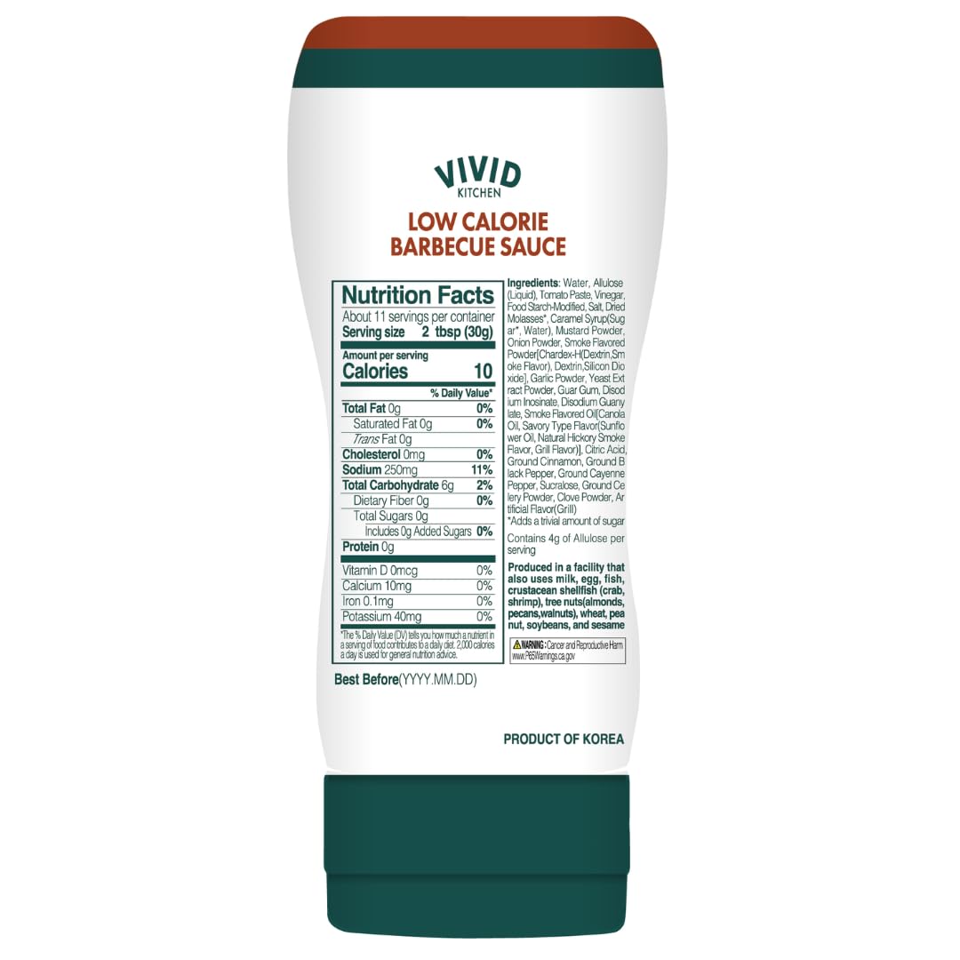 VIVID KITCHEN Korean Barbecue Sauce - 2-Pack (11.33 oz Each) - Low-Calorie, No Preservatives - Sweet & Smoky Flavor - Ideal for Grilling, Marinating