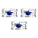 60 Graduation Cap Party Class of 2026 Miniatures Candy Bar Wrapper, (Set of 60) Mini Candy Chocolate Bar Stickers, Labels, Candy Not Included, Color