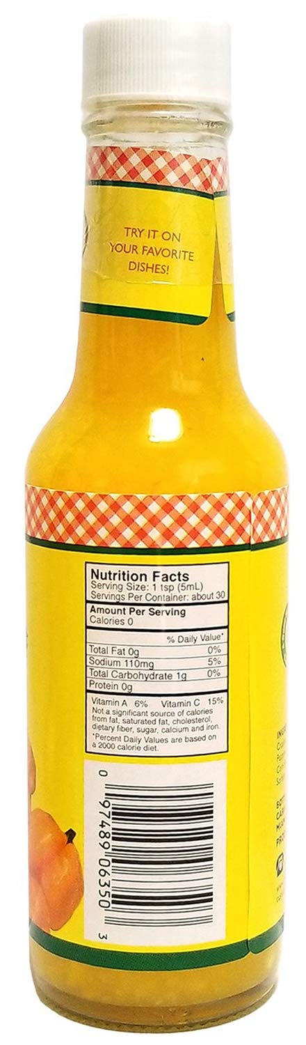 Carib Jamaican Yellow Crushed Scotch Bonnet Peppers 5 Ounce Sauce for Cooking and Condiment