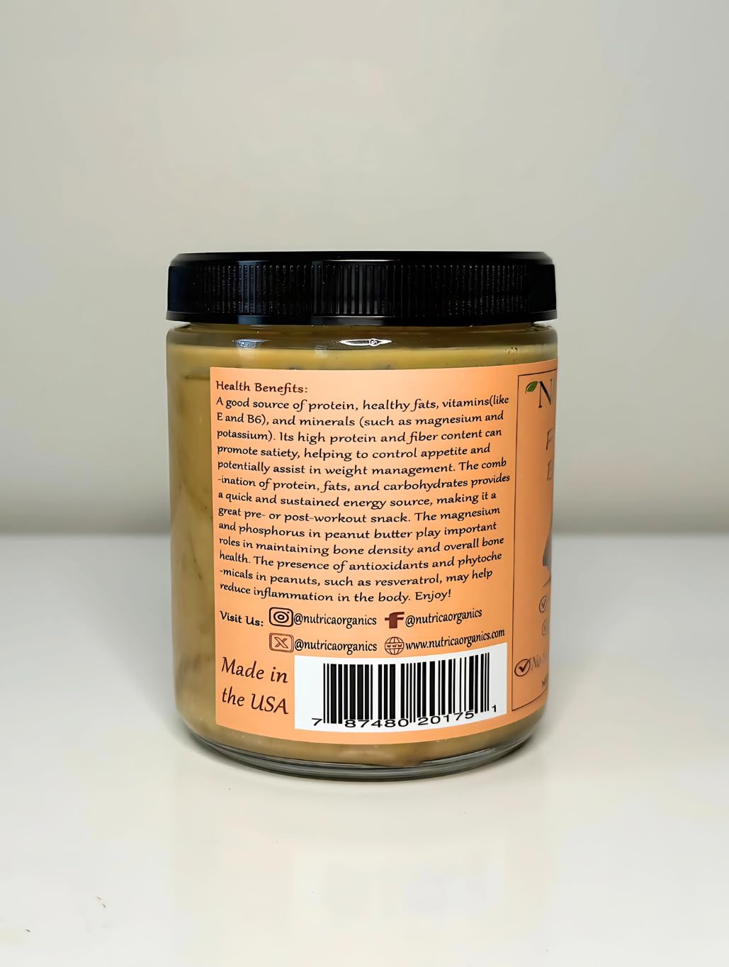 100% Pure Peanut Butter, Single Ingredient, No Salt, No Sugar, No Palm Oil, Double Sealed, No Additives, Vegan, Plant Based Protein, Premium Roasted