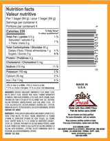 Mixed Case of Elie's Bagels 6 packs per case 4 bagels per pack- 8 Plain, 8 Everything & 8 Sesame-24 total Bagels.