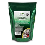 Hibiscus Tea Bags 100 Bags Total Caffeine-Free Hibiscus Sabdariffa Flowers Bursting With All-Natural Vitamins & Minerals in Pouch by Zokiva