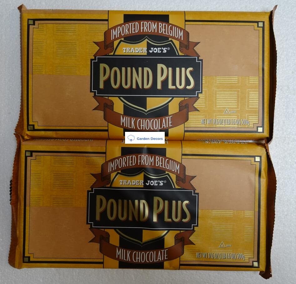 Trader Joe’s Pound Plus Milk Chocolate Bar 17.6oz 500g (Two Bags)