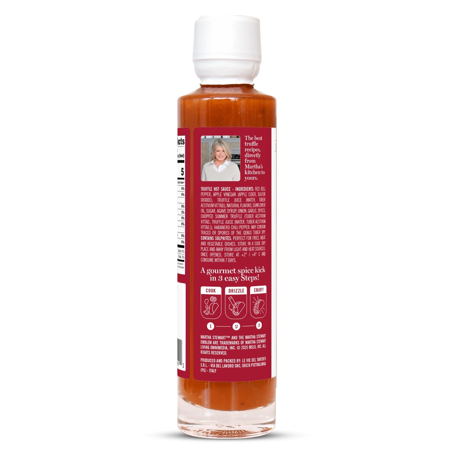 Martha Stewart and Jimmy Tartufi Gourmet Black Truffle Hot Sauce, 3.3 fl oz (Pack of 1) - Made With Real Summer Truffle & Italian Habanero Pepper, No