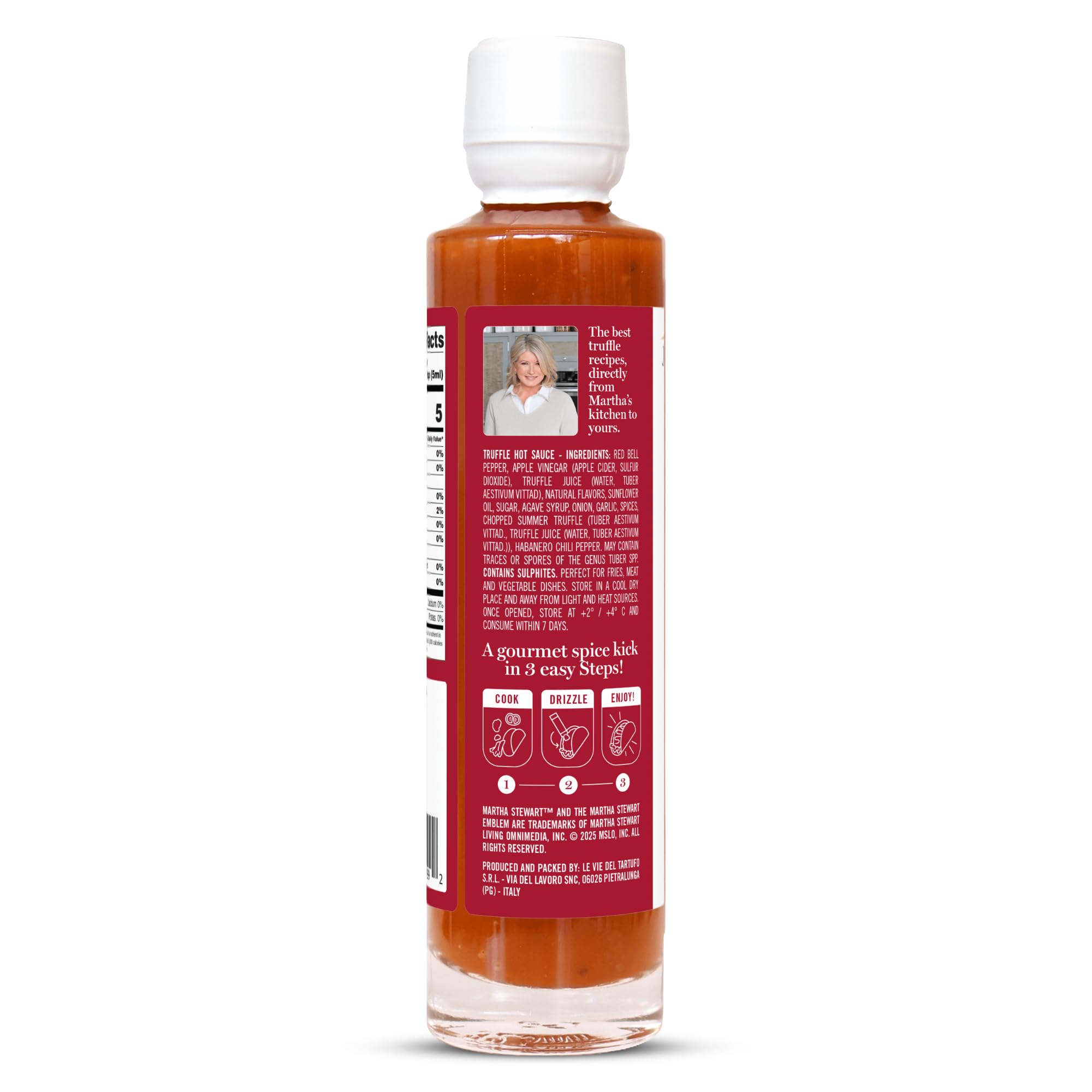 Martha Stewart and Jimmy Tartufi Gourmet Black Truffle Hot Sauce, 3.3 fl oz (Pack of 1) - Made With Real Summer Truffle & Italian Habanero Pepper, No