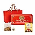 YPHFPDDONT Premium Golden Eyebrow Black Tea Bags - Luxury Whole Leaf Tea, Individually Wrapped Eco-Friendly Corn Fiber Sachets, Sweet Honey Aroma