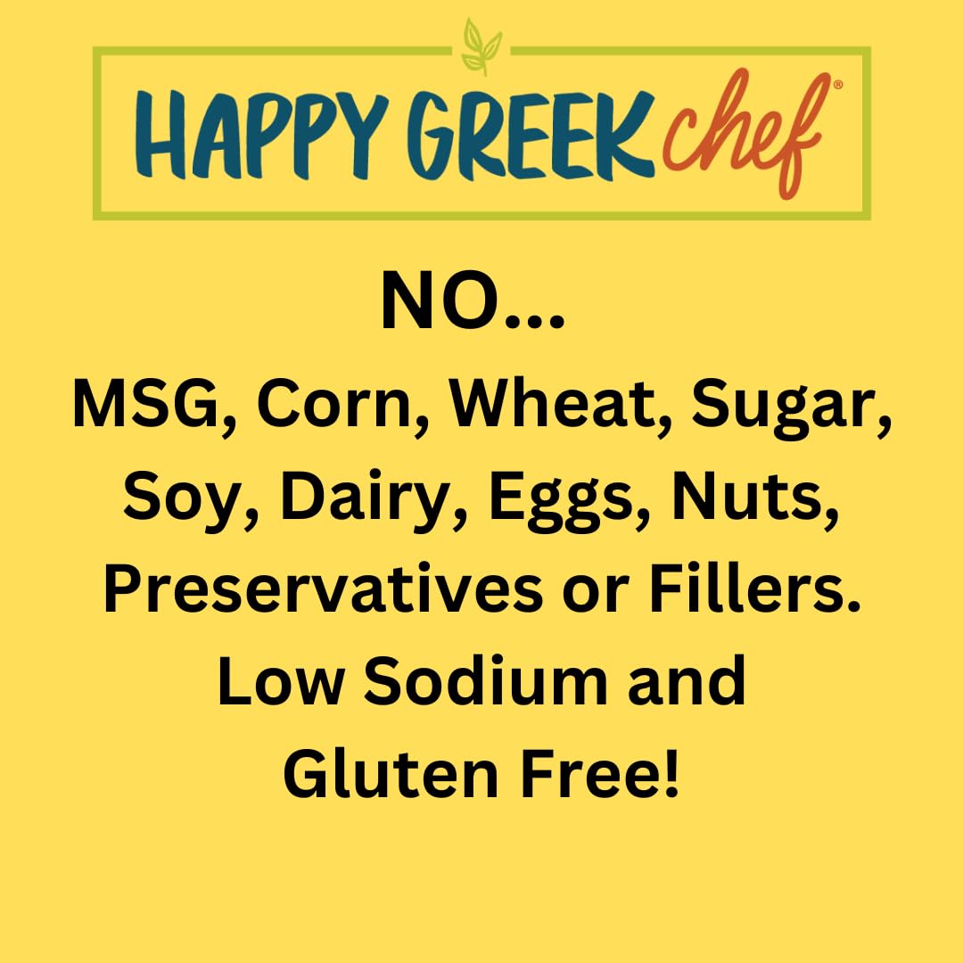 Happy Greek Chef SALT FREE All Purpose Greek Seasoning | Organic and Non-GMO Herbs and Spices, MSG Free | 2.5 oz
