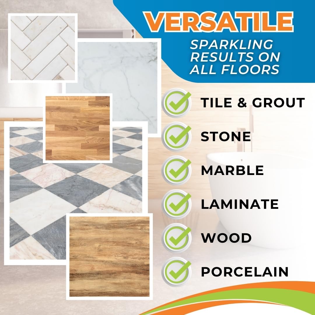Groutastic pH Neutral Floor Cleaner - No Rinse Daily Mopping Solution for Tile, Stone, Marble & Hardwood - Streak-Free, Residue-Free, Professional